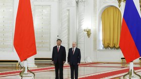 Si Ťin-pching v Moskvě: S prezidentem Vladimirem Putinem (21. 3. 2023).