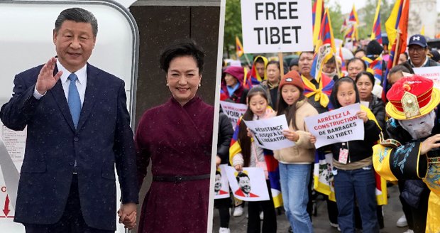 Do Francie přiletěl čínský prezident Si Ťin-pching. V Paříži se chystají demonstrovat Ujguři i Tibeťané