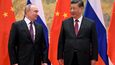 Čínsko-ruský obchod se v březnu meziročně zvýšil skoro o 13 procent. Na fotografii ruský prezident Vladimir Putin a jeho čínský protějšek Si Ťin-pching.