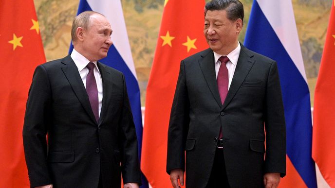 Čínský prezident Si Ťin-pching s ruským prezidentem Vladimírem Putinem na ZOH.
