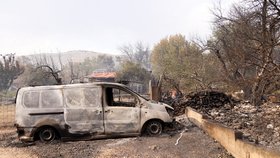 Požár v Chorvatsku: Plameny zasáhly město Grebaštica (13.7.2023).