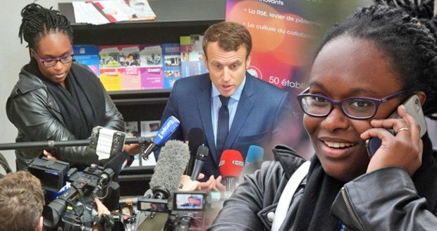 Macron má v týmu novou hvězdu. Senegalku s dredy, bez které neudělá ani krok