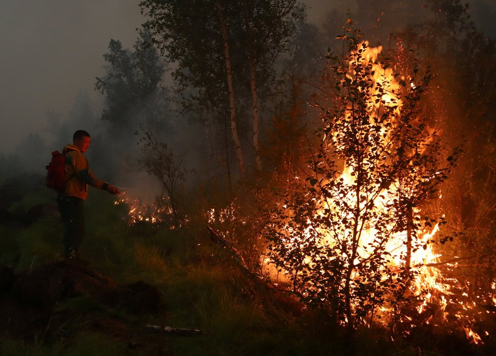 Lesní požáry na Sibiři (červenec 2021)