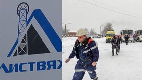 Záchranné práce po důlním neštěstí na Sibiři.