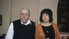 Český rabín Karol Sidon s manželkou Vlastou Rút, se kterou se rozvádí.