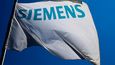 Logo koncernu Siemens. 