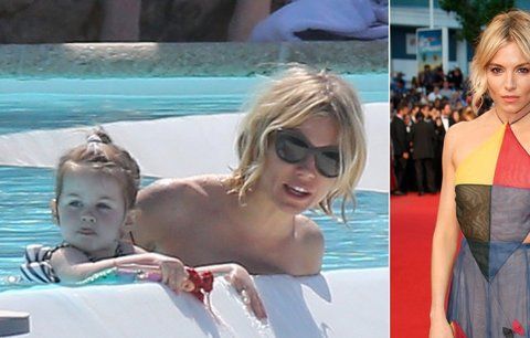 Herečka Sienna Miller v Cannes: Přes den máma, večer dáma