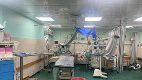 Zásah Izraelců v nemocnici Šífa v Pásmu Gazy (15.11.2023)