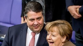 Německá kancléřka Angela Merkelová a Sigmar Gabriel