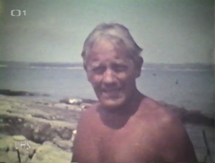 1967 Fotografie z poslední dovolené v Jugoslávii. Tři měsíce poté herec zemřel.