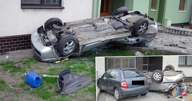 Natočil si svou smrt: Řidič jel i 200 km/h, pak s autem skončil na balkoně domu