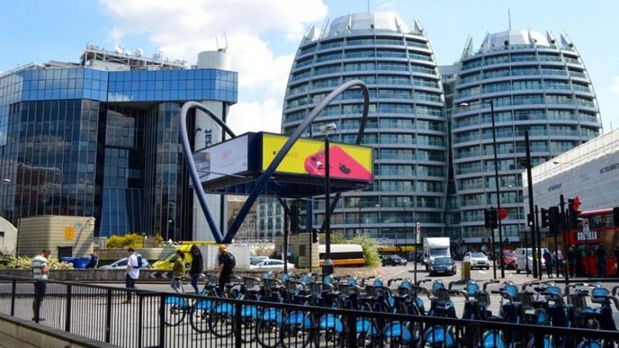 Silicon Roundabout, londýnská čtvrť proslulá koncentrací technologických  firem, ve které bude sídlit i nová evropská investiční kancelář Googlu