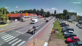 On-line kamery v Břeclavi informují řidiče o hustotě provozu v centru města.