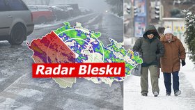 V Česku se mírně oteplí. Silničáři i meteorologové prosí o zvýšenou opatrnost na silnicích i ulicích. Sledujte radar Blesku