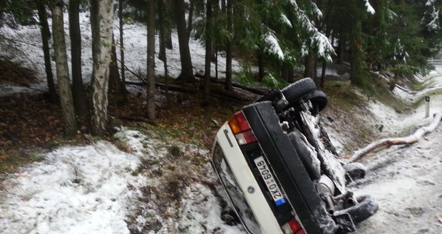Husté sněžení zasáhlo západní Čechy.