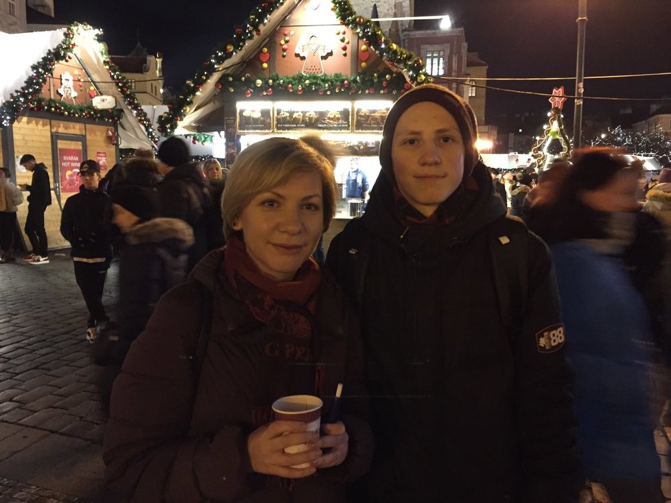 Silvestr 2019: Jekateriňa (37) se synem přijela do Prahy z Moskvy.