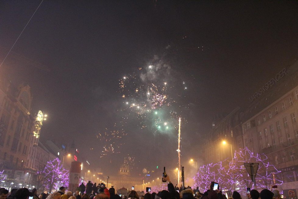 Silvestr 2019: Takhle to vypadalo několik minut po odbití půlnoci.