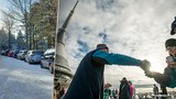 Stovky turistů vítaly nový rok na Ještědu. Orlické hory čelí návalu aut