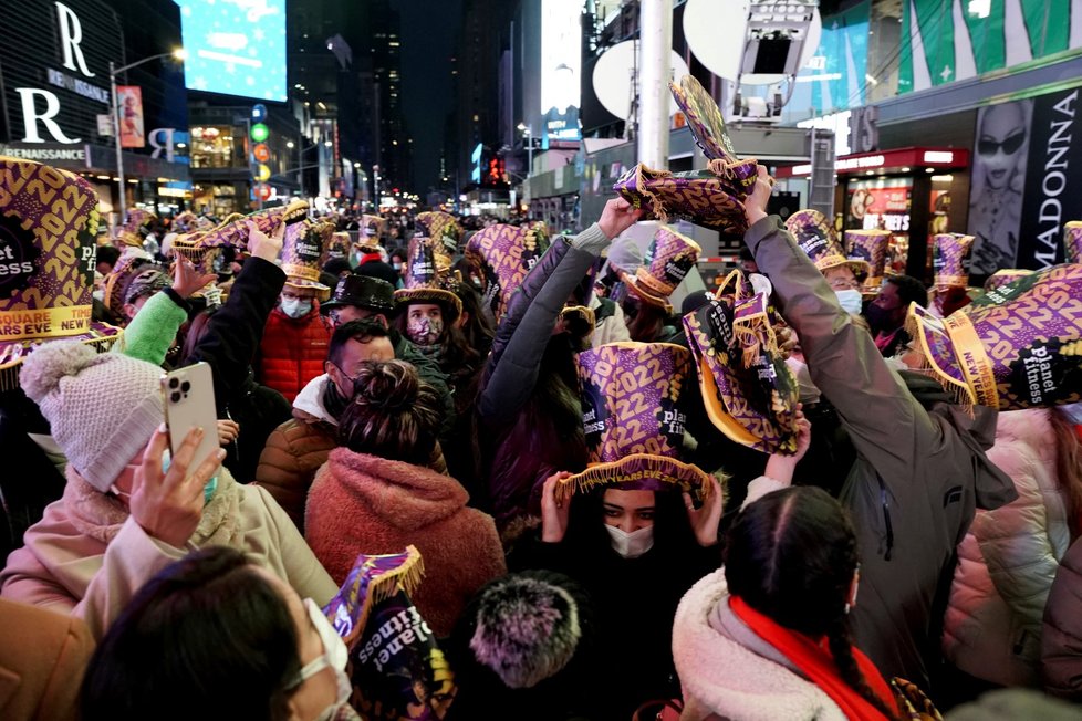 Silvestr 2021: Novoroční oslavy v New yorku (31.12.2021)