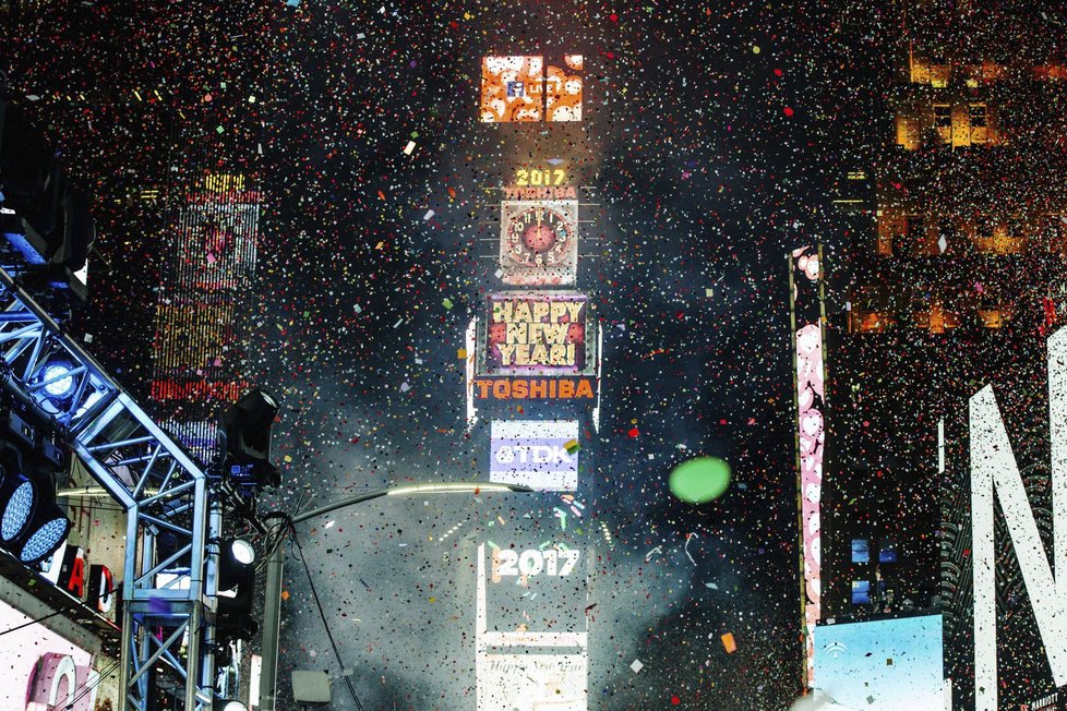 Vítání nového roku na Manhattanu