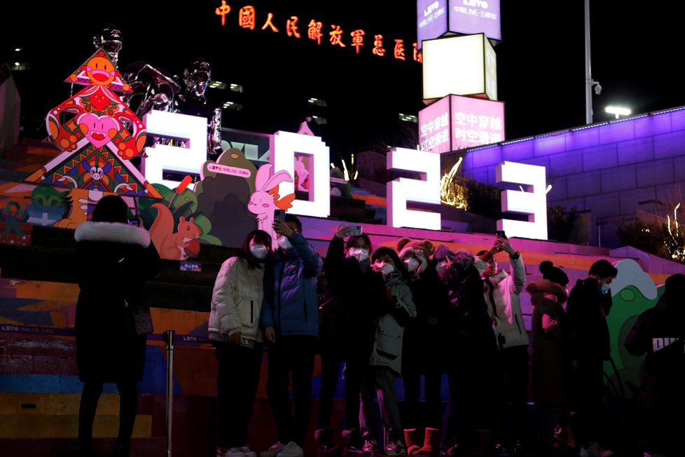 Novoroční oslavy v Číně. (31.12.2022)