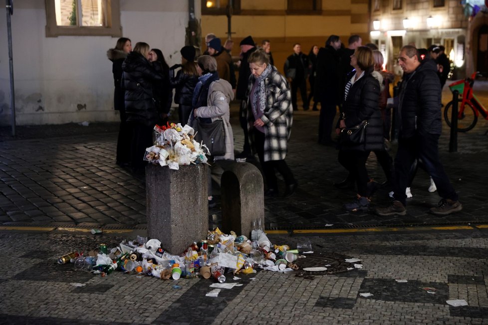 Silvestrovské oslavy v centru Prahy. (31.12.2022)