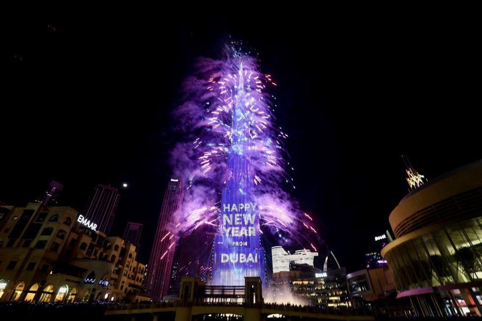 Burdž Chalífa: Silvestr a Nový rok v Dubaji