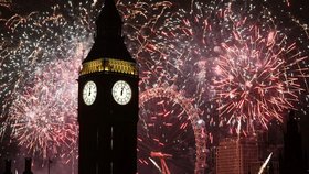 Silvestr 2024: Ohňostroj v Londýně