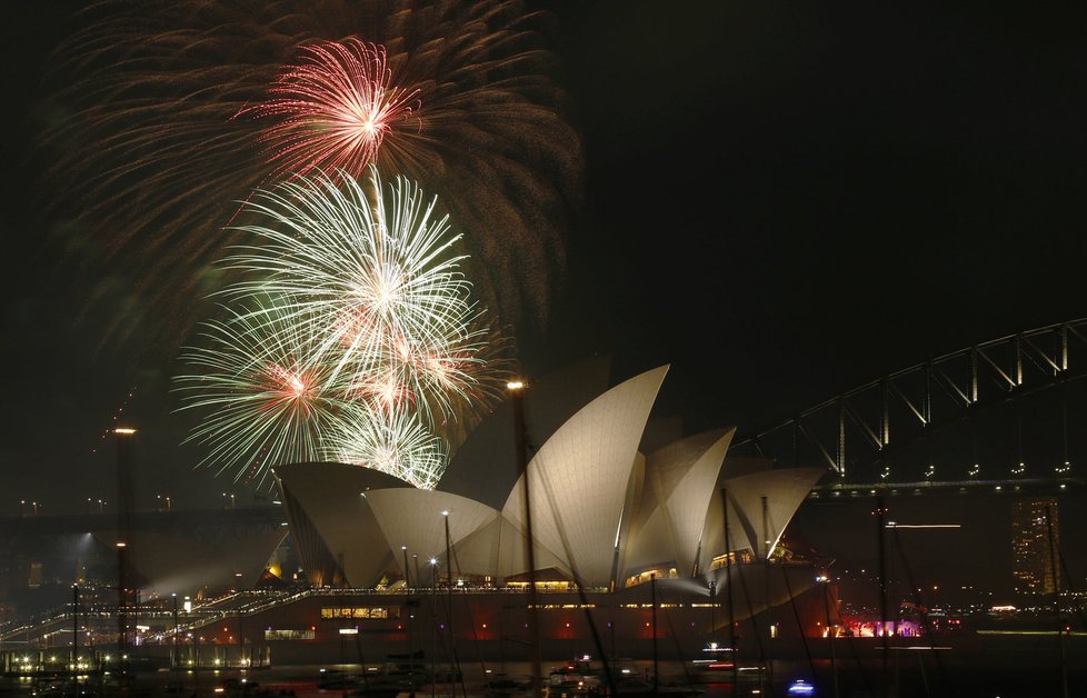 Silvestrovský ohňostroj v australském Sydney