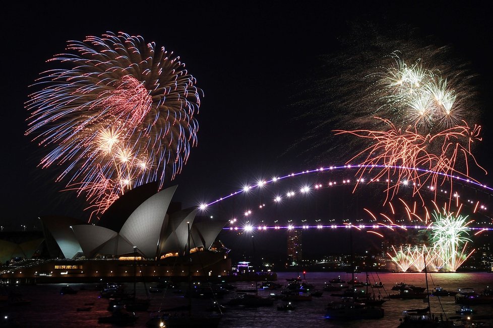 Silvestrovské oslavy v australském Sydney (31. 12. 2021)