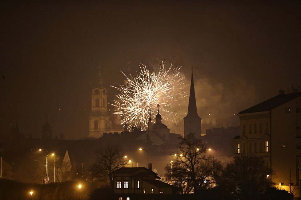 Takhle se na v centru Prahy slavil příchod nového roku 2024.