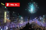 Silvestr v Praze na Václavském náměstí