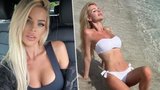 Sexbomba Kucherenko trénuje na léto! Na pláži svůdně pózovala v bílých bikinkách