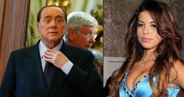 Silvio Berlusconi a jeho problémy: Po kauze Ruby (marocká dívka vpravo) ho odsoudili za krácení daní. A nyní přišel trest