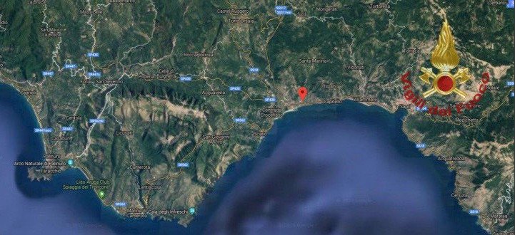 Italští záchranáři vydali mapku s přibližným místem, kde se měl Simon pohybovat