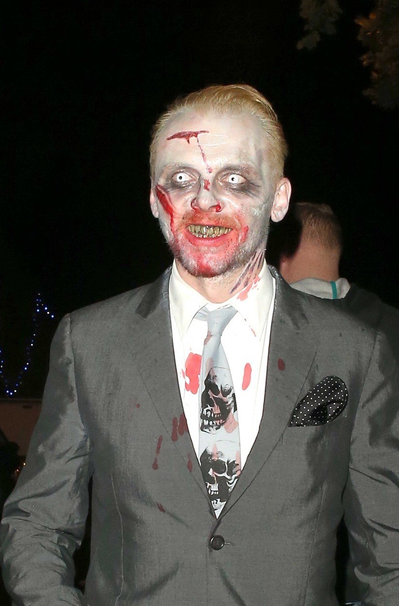 Simon Pegg na halloweenském večírku