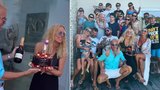 Krainová oslavila 50: Párty v Karibiku v moři šampaňského! 