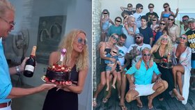 Simona Krainová slavila 50. narozeniny ve velkém s přáteli.