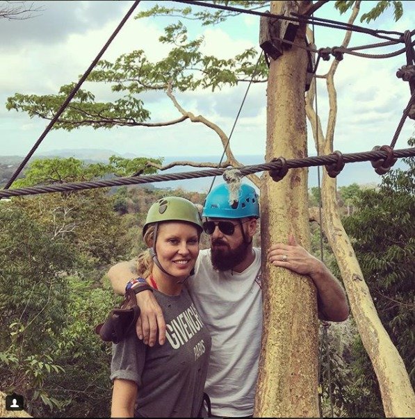Simona Krainová s Karlem Vágnerem na dovolené na Kostarice