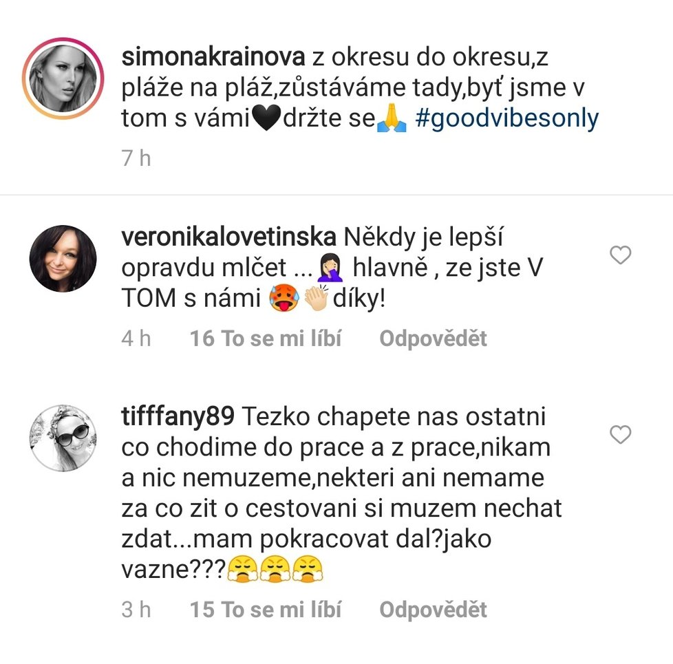 Simona Krainová se za svá slova dočkala kritiky...