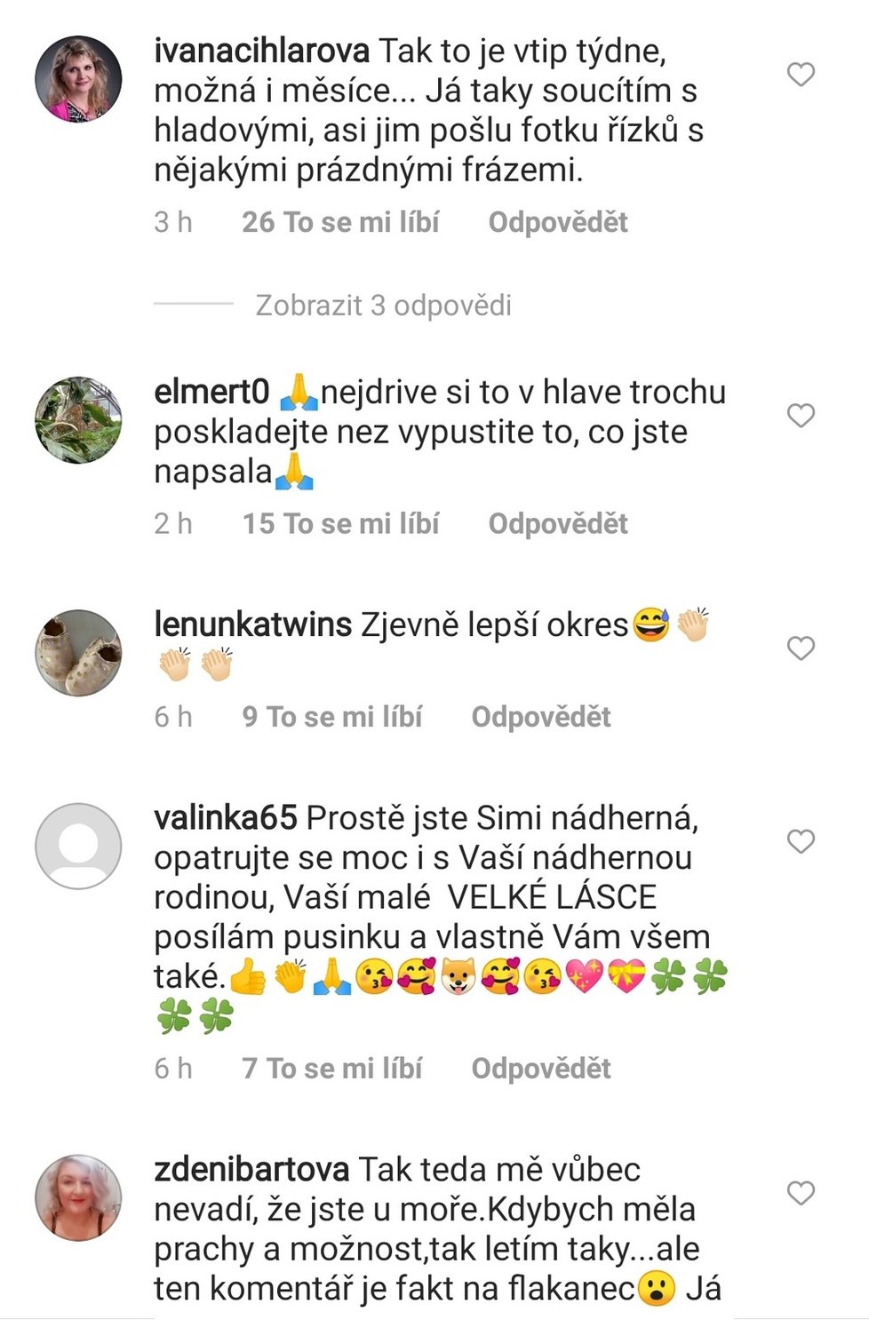 Simona Krainová se za svá slova dočkala kritiky...