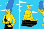 Marge s Homerem byli svlečeni italským umělcem
