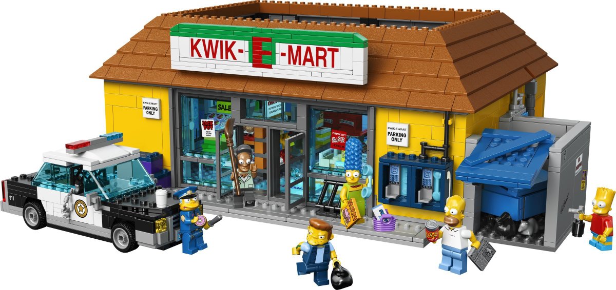 Společnost Lego nabízí  Kwik-E-Mart pro velké fandy, čemuž odpovídá i cena kolem 5000 Kč.