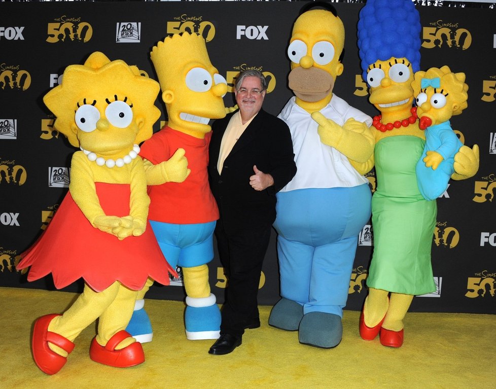 Matt Groening se svou legendární žlutou rodinou