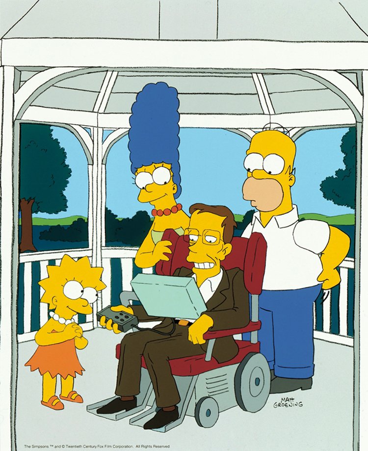 Stephen Hawking si zahrál v Simpsonech několikrát