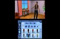 Screenshot ze Sims 3 pro Nintendo 3DS - skládá se z 3D obrazu (nahoře) a 2D dotykového displeje pro ovládání