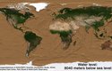 Simulace Země při poklesu vody o 8040 metrů