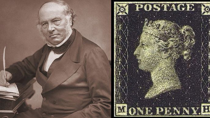 Sir Rowland Hill, vynálezce poštovní známky