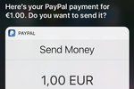 Ačkoliv přes PayPal lze platit v korunách, skrze Siri to zatím není možné.