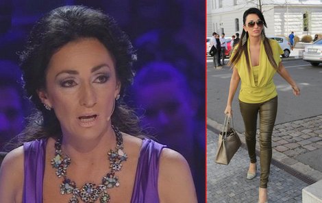 Sisa Sklovská v X Factoru (vlevo) a v civilu (vpravo)